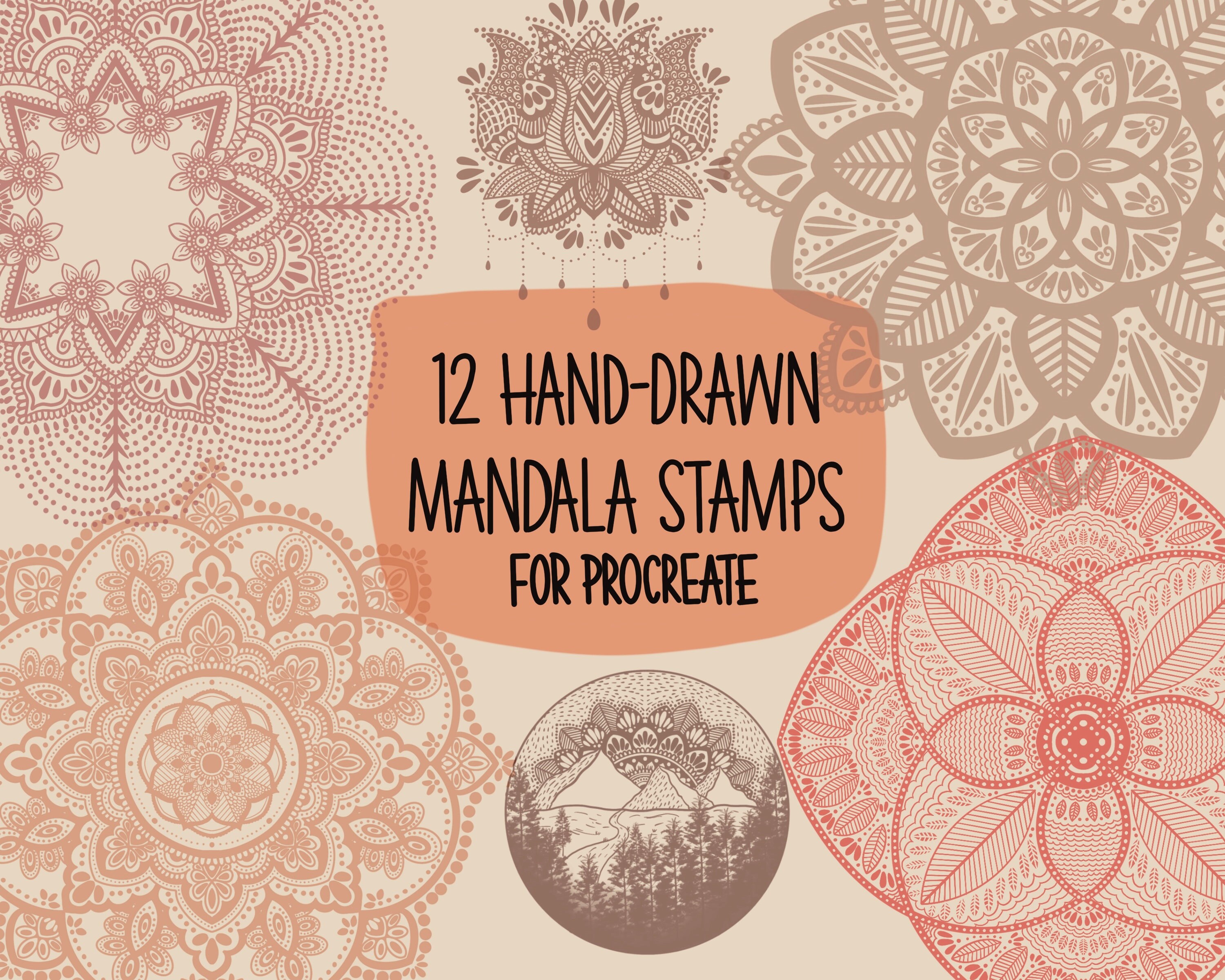 Mandala Stamp Brushes for Procreate | Procreate Stamp Brushes ...