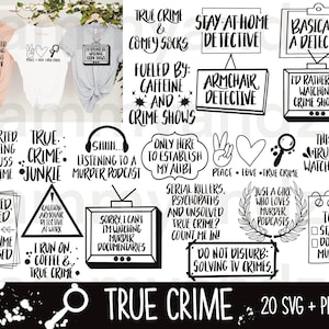 True crime svg png bundle| true crime svg| true crime svg files cricut| murder podcast svg| murder documentaries svg| commercial use svg