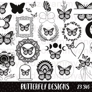Papillon svg bundle| papillon svg| cricut svg| papillon en couches svg| papillon svg pour tshirt| utilisation commerciale svg| clipart papillon