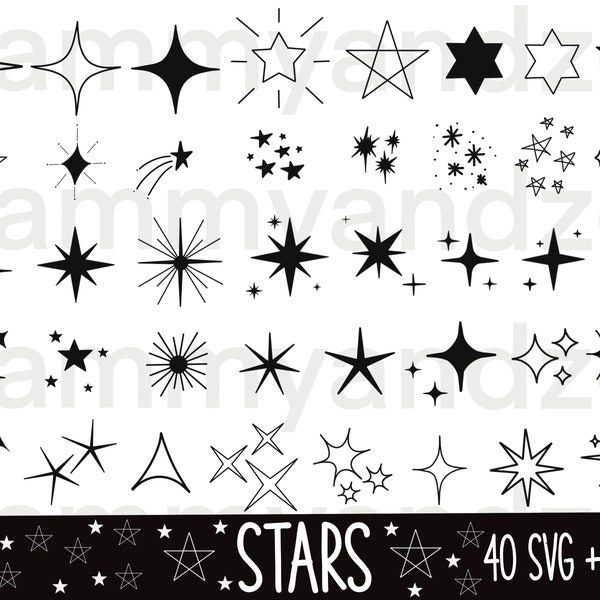 Stars svg bundle| star svg| star vector files| star cut files for cricut| svg png bundle| svg files for cutting machines| cricut svg files
