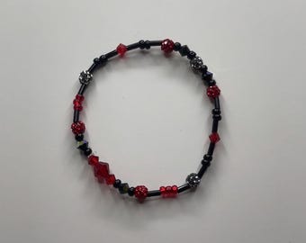 Bracelet noir et rouge