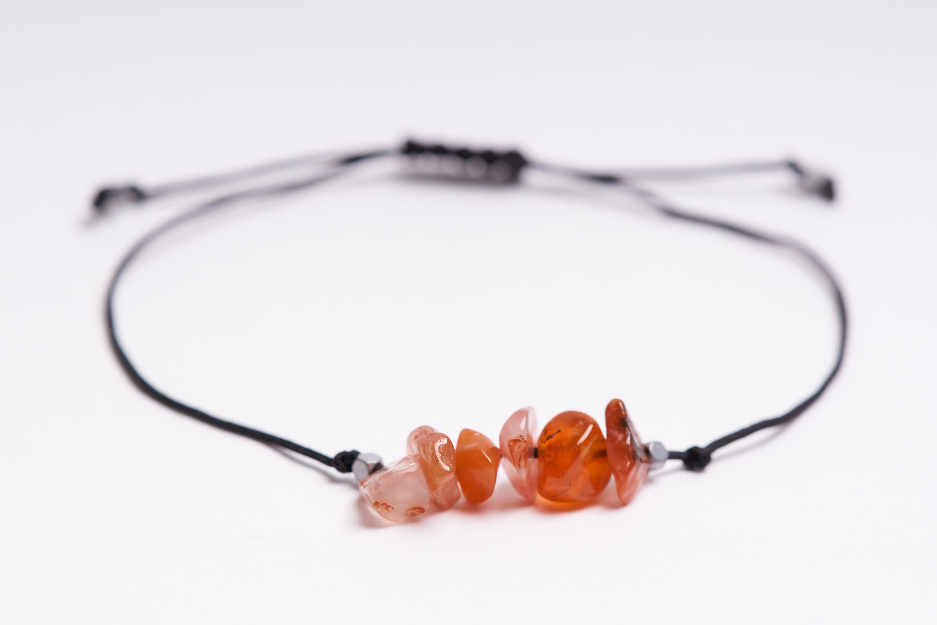 July Birthstone Bracelet Rough carnelian Bracelet Healing crystal Rou…