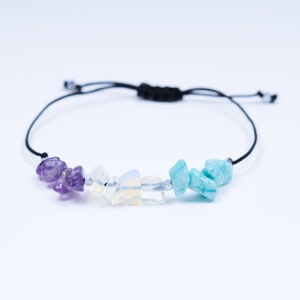 Bransoletka zodiaku Panny, prezent urodzinowy z kamieniem zodiaku dla Panny, bransoletka mineralna dla Panny, ręcznie robiona biżuteria. Prezent z kamieniem zodiaku, kamień Panny