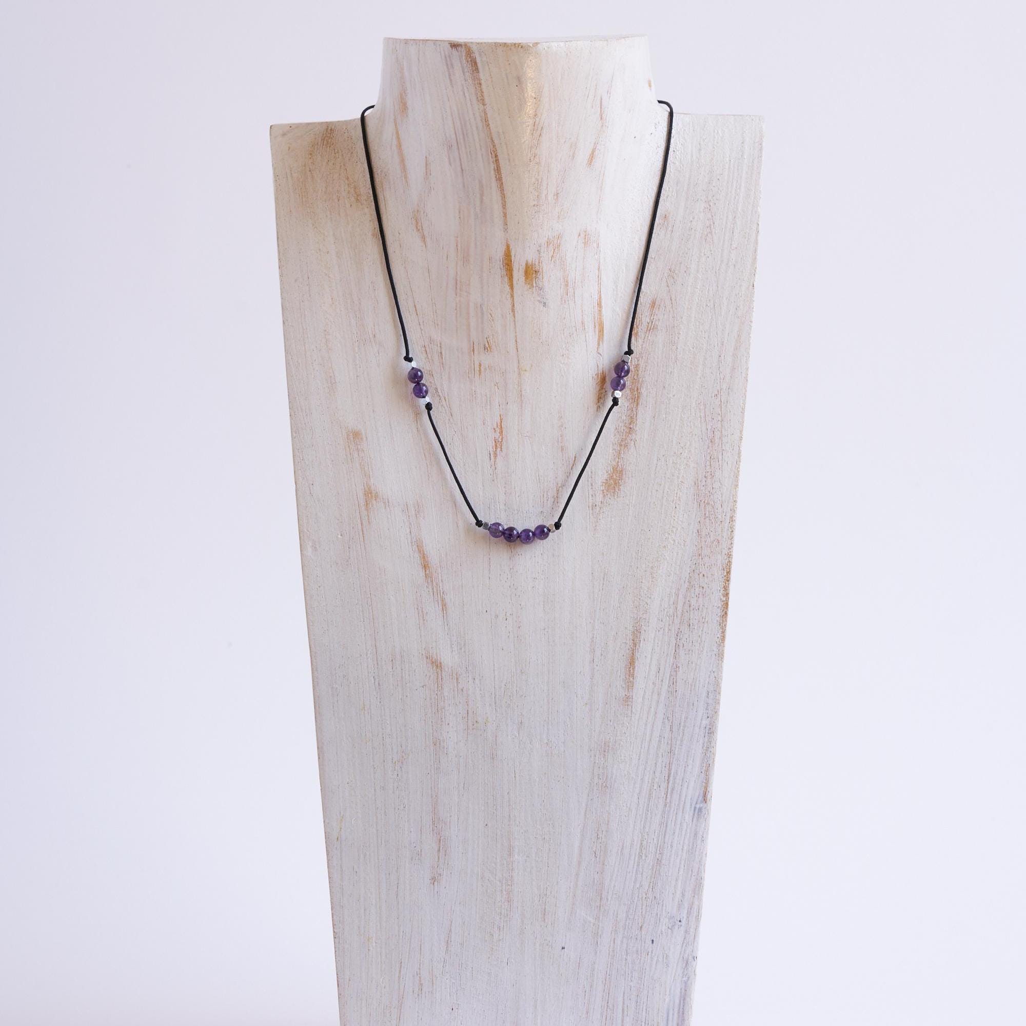February Birthstone Necklace | Amethyst February Birthstone | February Birthday Gift | Handmade Necklace | Amethyst Crystal.
