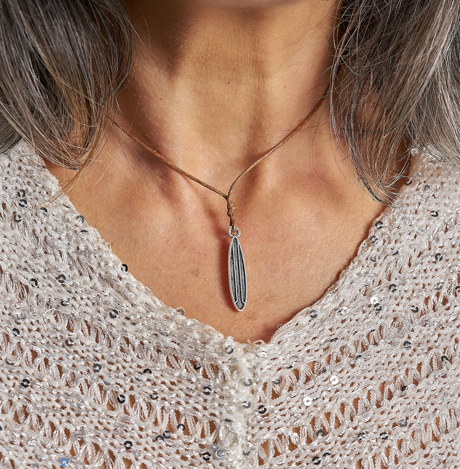 Surfboard necklace Surfer pendant Necklace for men Jewelry for Etsy