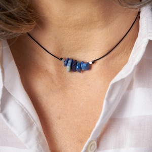 September Birthstone Necklace | Irregular Lapis Lazuli Necklace | Birthday Gift | Lapis Lazuli Stones