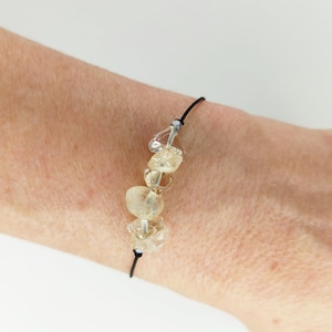 Citrine bracelet Natural stone jewelry Chip stone bracelet Gemstone bracelet citrine Gemstone november birthstone Adjustable string bracelet