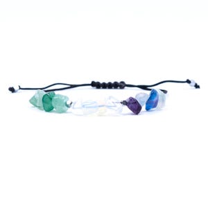 Pulsera del zodiaco Acuario: Jade, ópalo y fluorita arcoíris