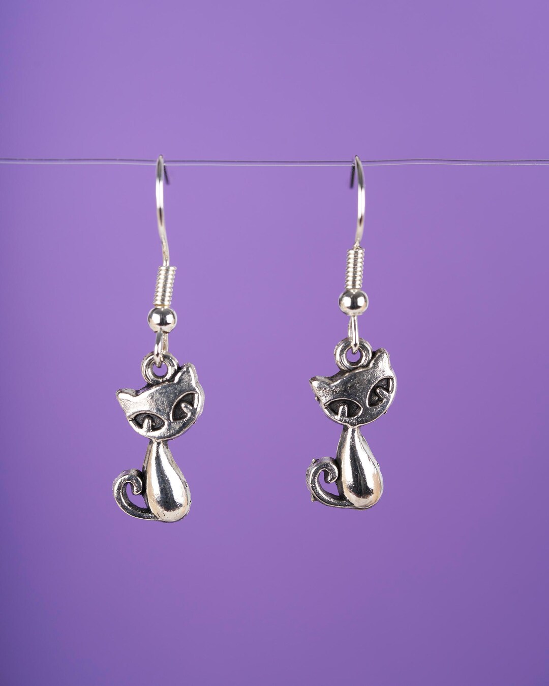 Cute Cat Earrings Funny Cat Earrings Earrings for Women Etsy