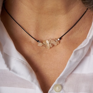 November Birthstone Necklace | Irregular Citrine Choker | Citrine Jewelry | November Birthday Gift.