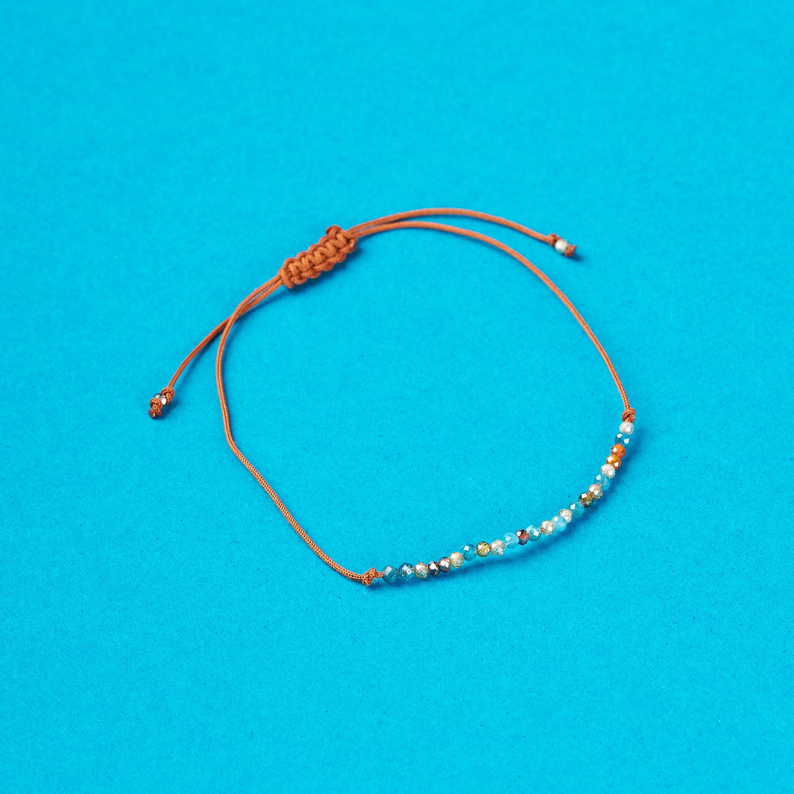 Crystal Beaded Bracelet Adjustable Cord Mini Crystal Beads | Etsy