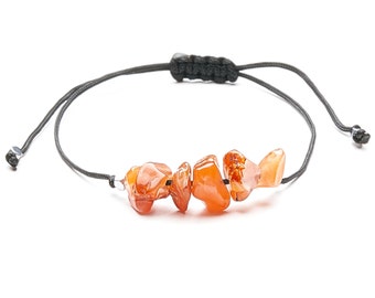 July Birthstone Bracelet | Carnelian Bracelet | July Birthday Gift | Carnelian Gemstone | Personalised Gift