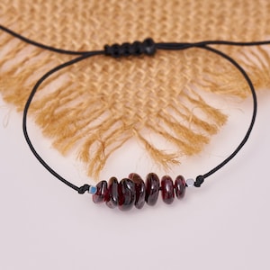 January Birthstone Bracelet | January Birthstone | Irregularly Shaped Red Garnet Bracelet | January Birthday Gift |