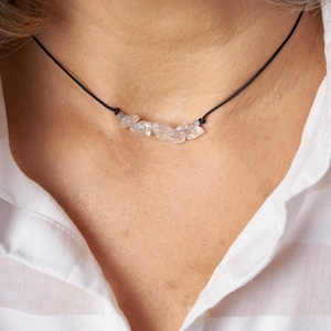 April Birthstone Necklace | Crystal Quartz Necklace | April Birthday Gift | Handmade Necklace | Special Gift.