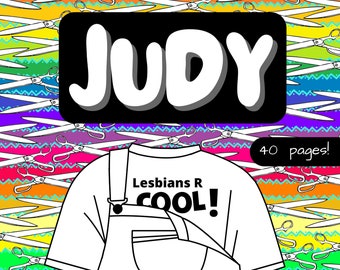 Judy: An Adult coloring book celebrating all things Lesbian!