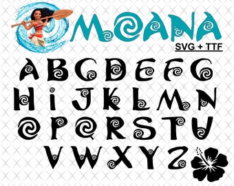 Download Printing Graphic Essentials Moana Font Moana Svg Alphabet Svg Clipart Moana Birthday Moana Letters Business Industrial