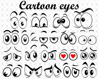 Download Cartoon Eyes Svg Etsy