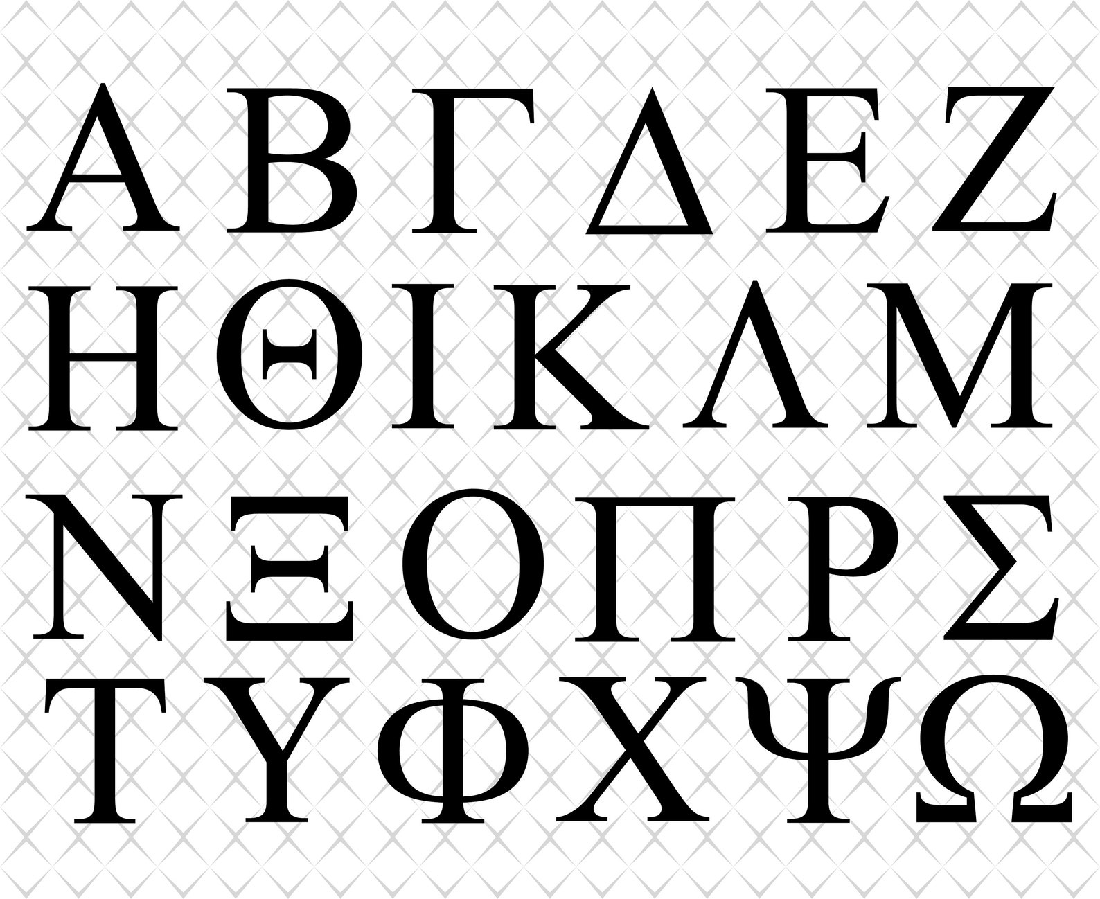 Scrapbooking Greek Font Svg Greek Alphabet Svg Greek Ancient Alphabet ...