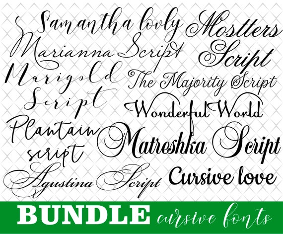 Wedding font for Cricut Wedding font bundle Cursive fonts for | Etsy