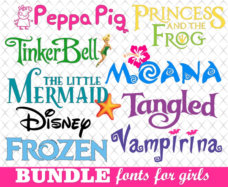 Download Cricut font bundle Kids font svg Disney font svg Cricut ...