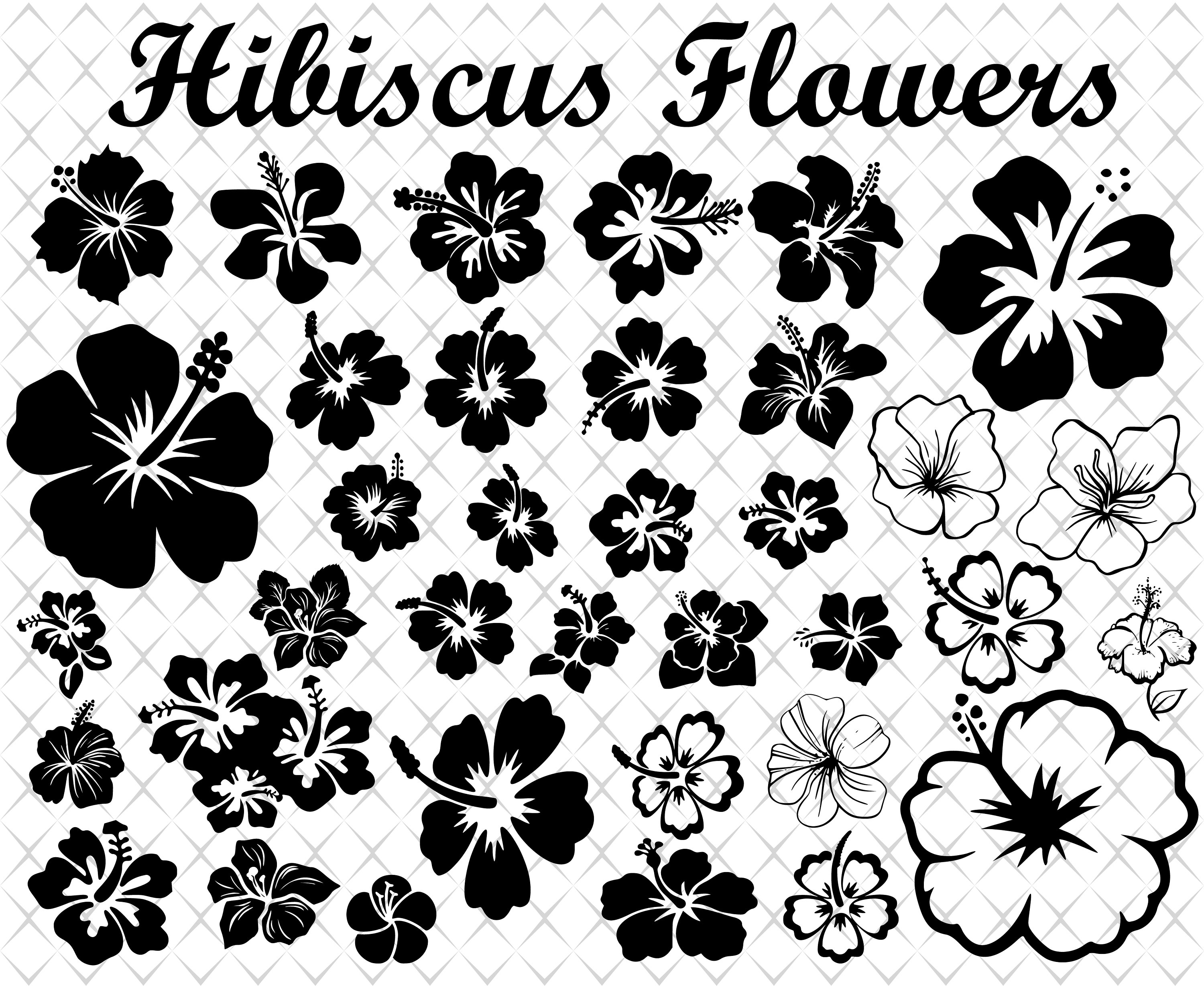Free Free 344 Silhouette Hibiscus Flower Svg SVG PNG EPS DXF File