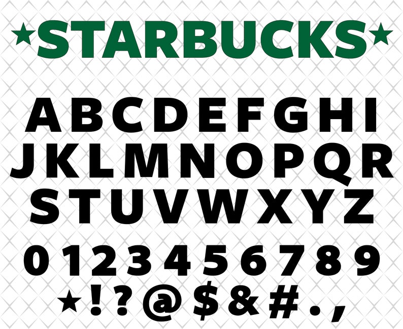 Download Starbucks font Starbucks font svg Starbucks font for ...