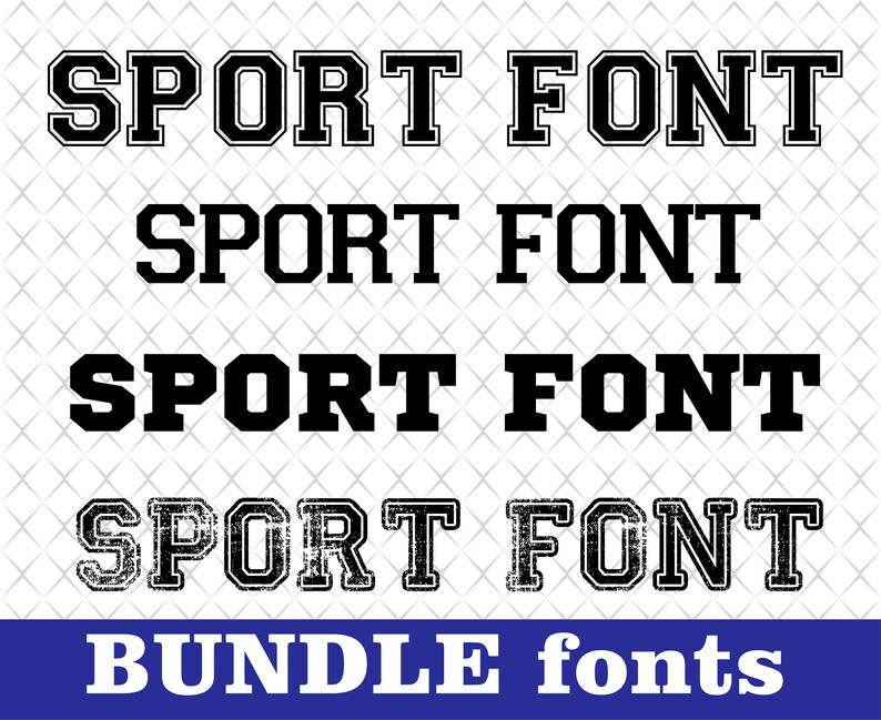 Font Bundle Cricut Silhouette Font Svg Bundle Font Svg Varsity | Etsy