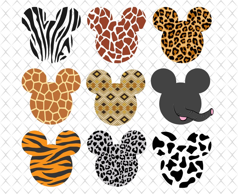 Mickey animal print svg Animal print Svg Disney animal print | Etsy