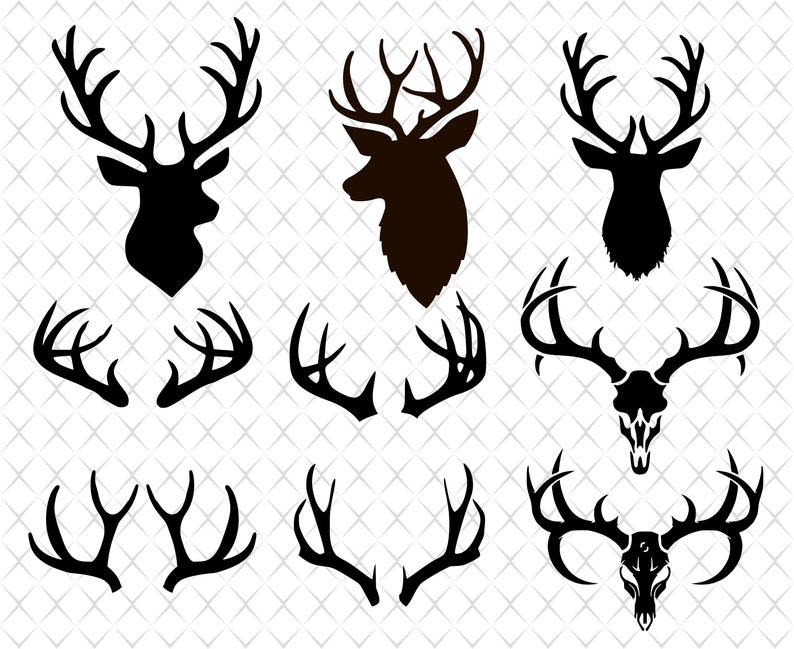 Download Deer head svg Deer antlers svg Deer skull svg Deer svg ...