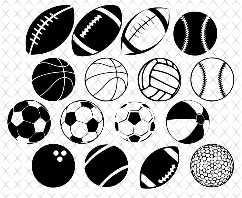 Sport balls svg Balls svg Sports ball bundle svg Sports ball Etsy