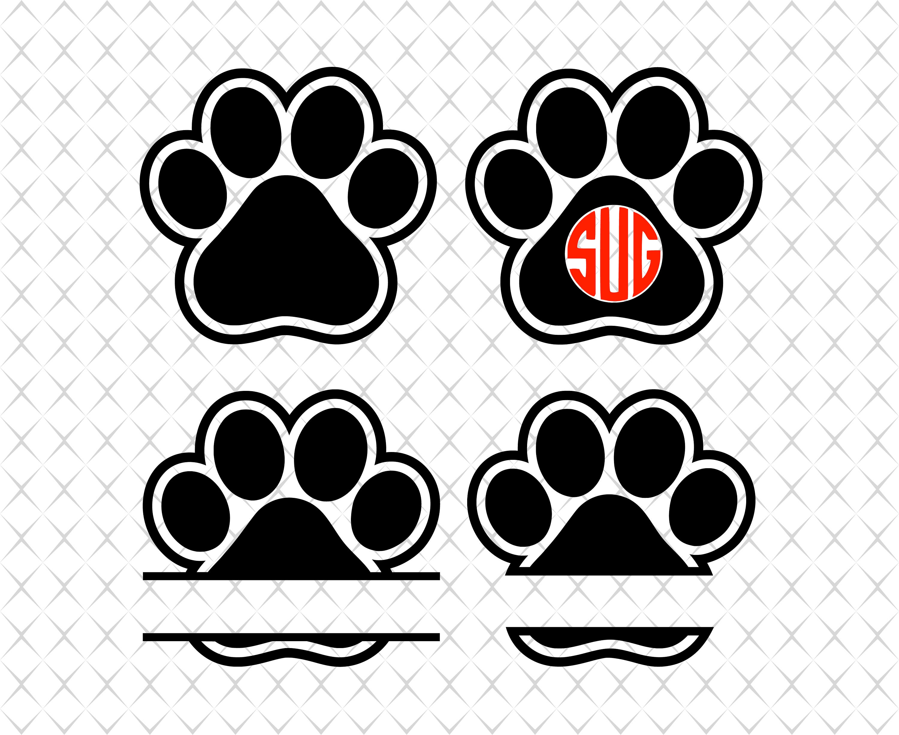 Free Free Paw Print Monogram Svg Free 401 SVG PNG EPS DXF File