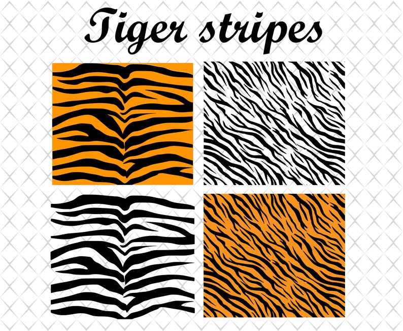 Tiger print svg Tiger stripes svg Animal print svg Tiger Etsy