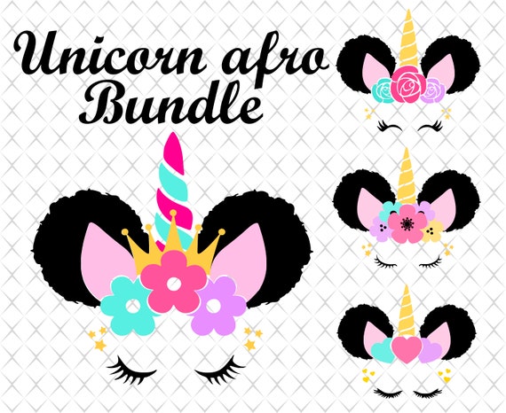 Download Unicorn Afro Svg Afro Puffs Unicorn Svg Unicorn Bundle Svg Etsy