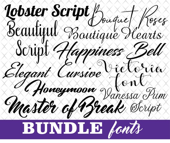 Download Bundle for Cricut Bundle cursive font svg Font svg Cricut ...