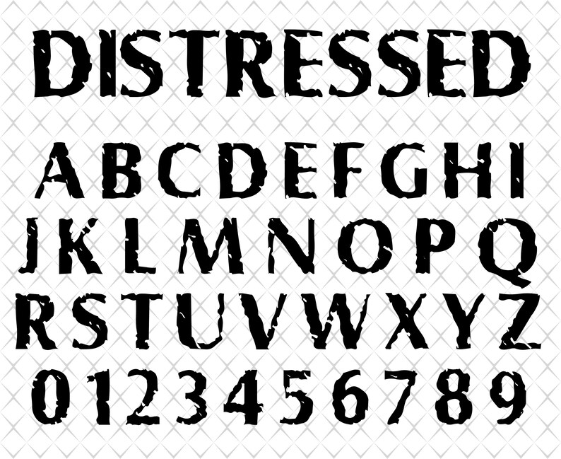 Download Distressed font svg Distressed alphabet svg Grunge font ...