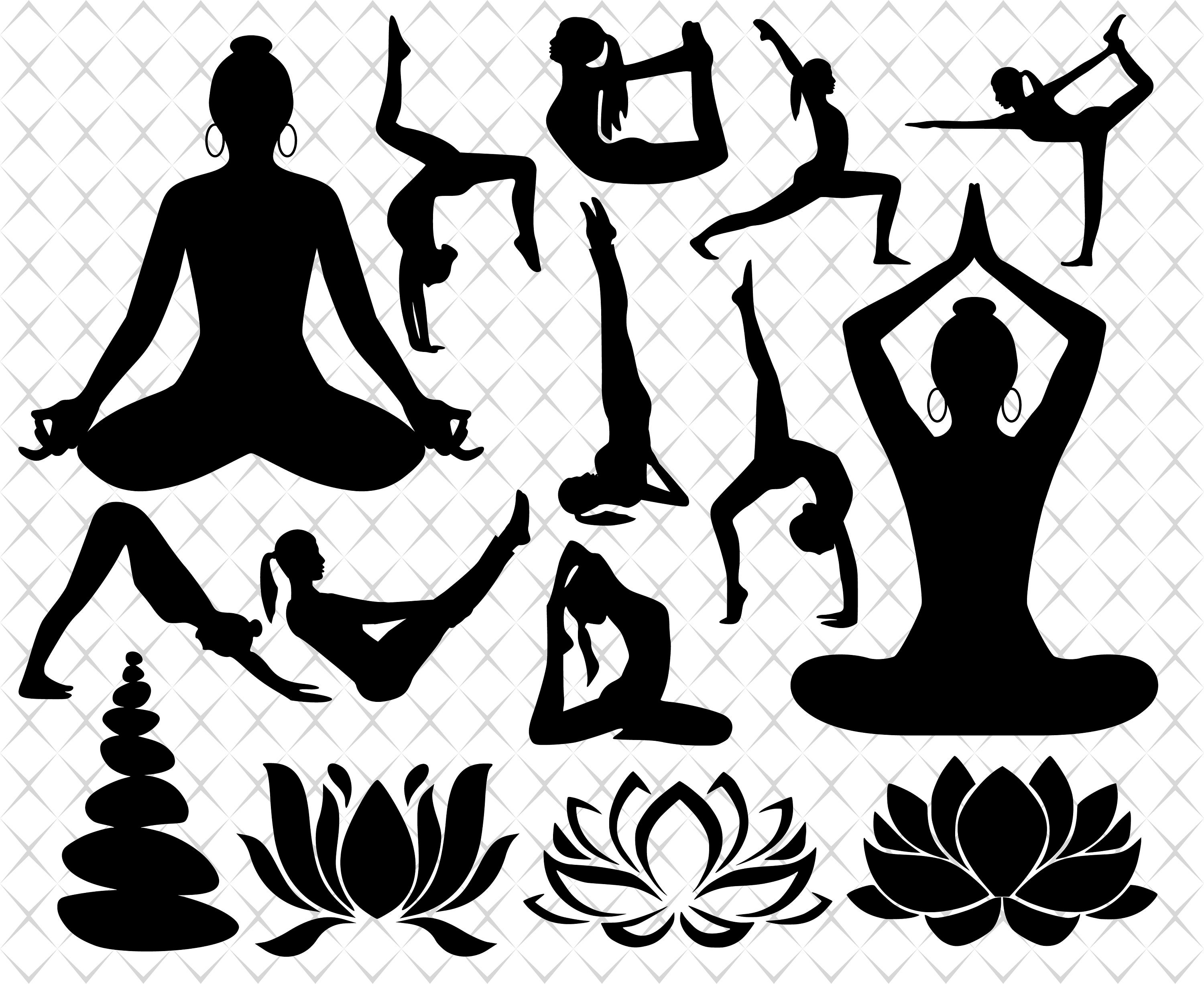 Download Yoga Svg Yoga Poses Svg Yoga Svg Files Cricut Silhouette Lotus Etsy