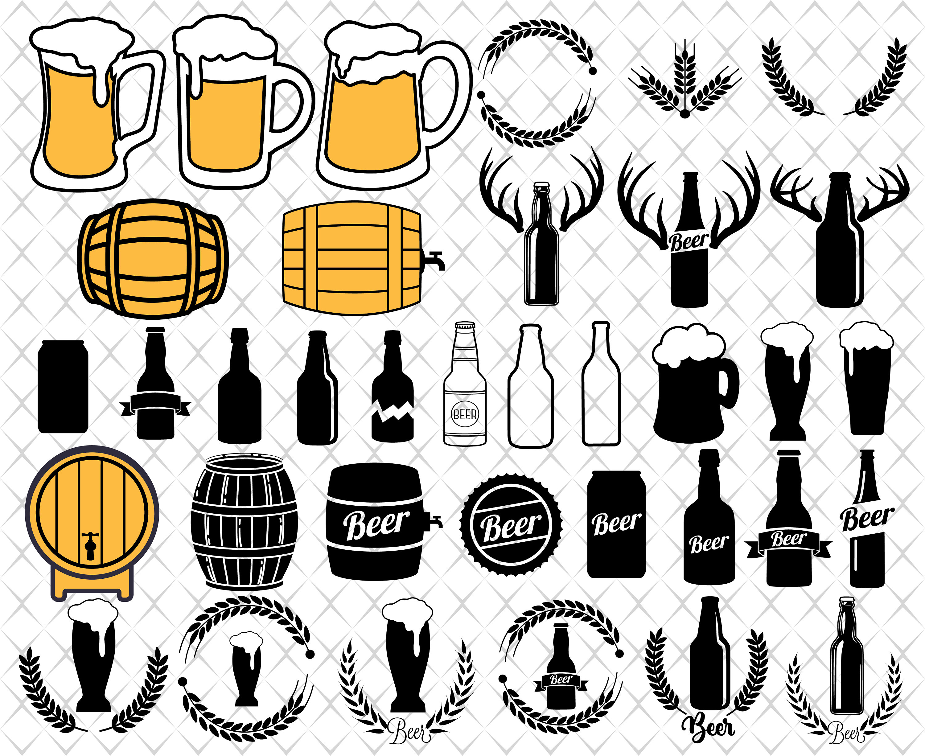 Beer Svg Beer Svg Bundle Beers Bottles Svg Beer Clipart Beer Etsy The