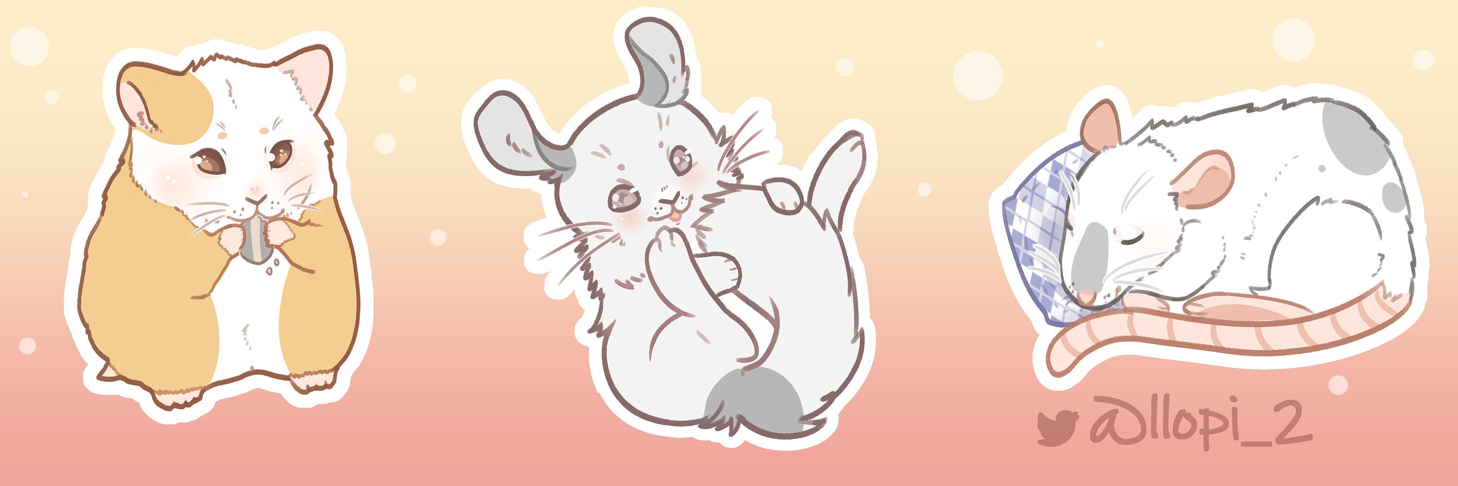 Rodent sticker pack | Etsy