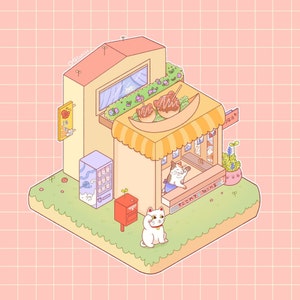 kawaii cat print