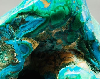 Polished Chrysocolla & Malachite Free Form, Chrysocolla, Malachite
