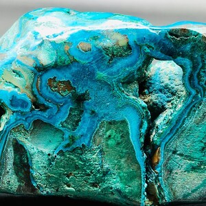 Polished Chrysocolla & Malachite Free Form, Chrysocolla, Malachite