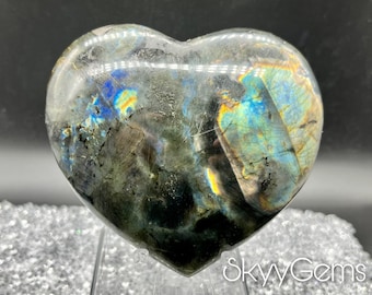 Labradorite, Large Labradorite, Labradorite Heart, Crystal Heart, Heart Crystal, Spectorlite (1)
