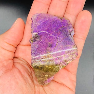 Large One Side Polished Stichtite Slice, Purple Stichtite, Polished Stichtite Stone, Atlantisite Stone (C)