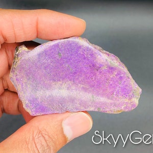 Large One Side Polished Stichtite Slice, Purple Stichtite, Polished Stichtite Stone, Atlantisite Stone (D)