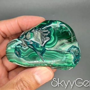 Polished Chrysocolla & Malachite Free Form, Malachite, Chrysocolla