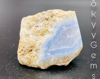 Half Polished Blue Lace Agate, Blue Lace Agate (5)