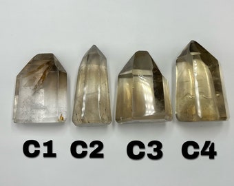 スモーキークォーツとシトリンタワー - レインボー - 高品質 - 天然