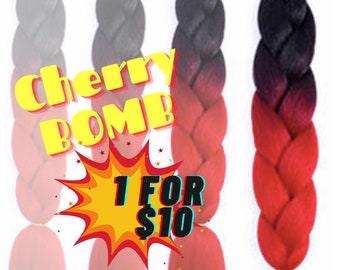 RED OMBRE BRAIDING Hair | 2 Tone