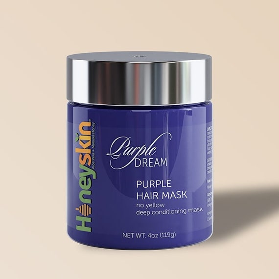 Honeyskin Purple Hair Mask for Blonde Silver or Platinum - Etsy Honeyskin Purple Hair Mask for Blonde Silver or Platinum - Etsy
