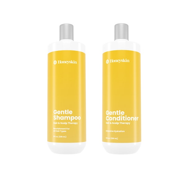 Honeyskin Hair Growth Shampoo and Conditioner Set with Manuka Honey, Aloe Vera and Coconut Oil for Itchy and Dry Scalp - Hair Loss Treatment
